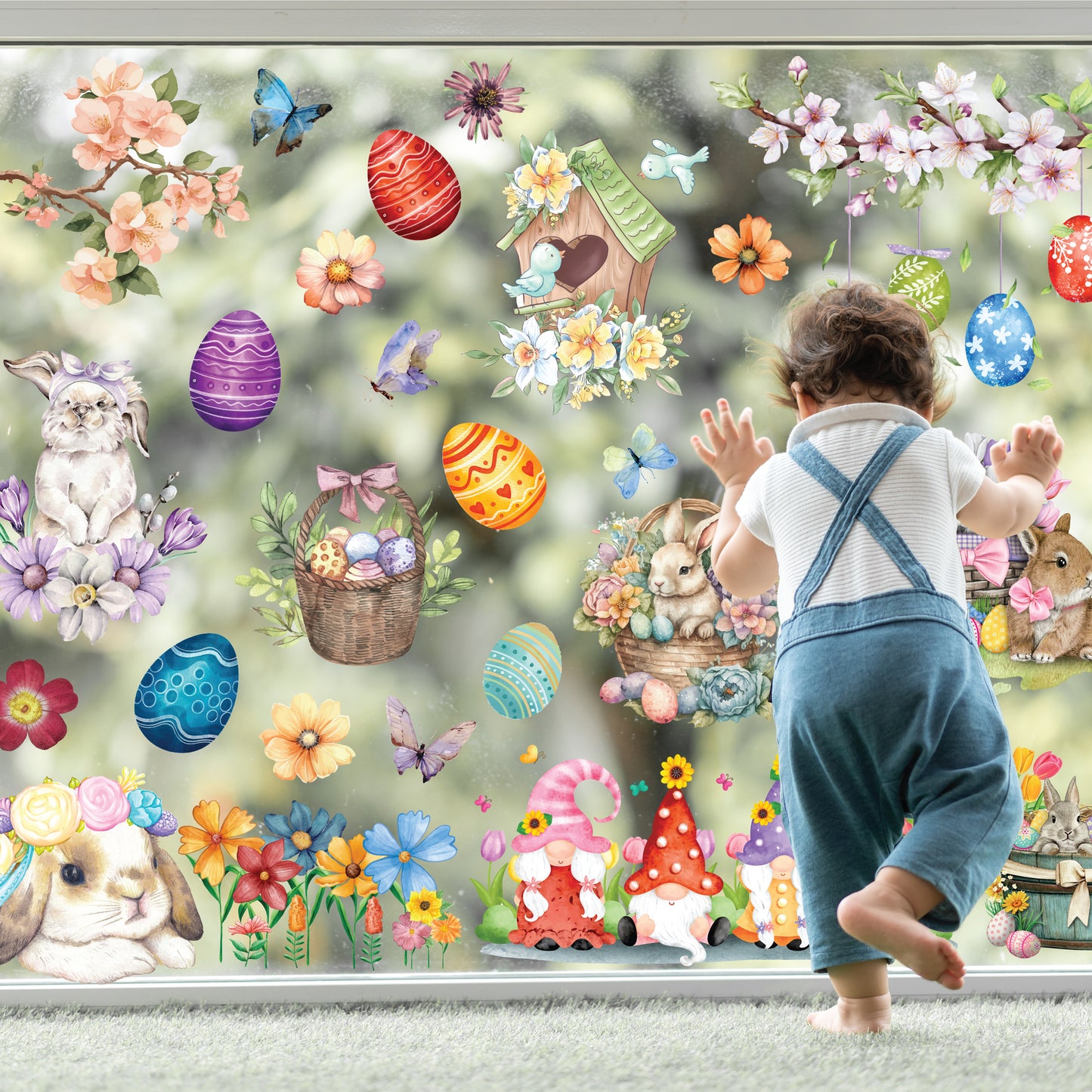 WSW6020 - Easter Bunny Watercolour Window Clings