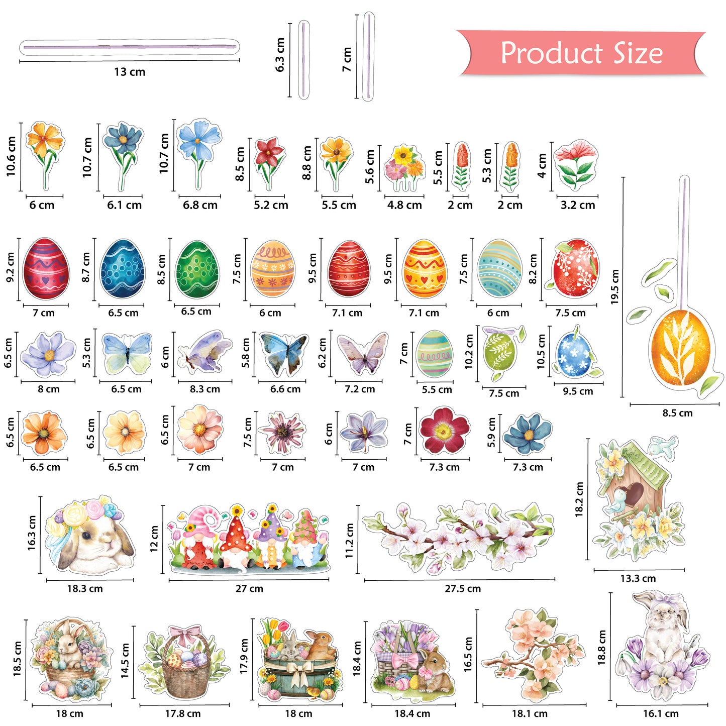 WSW6020 - Easter Bunny Watercolour Window Clings