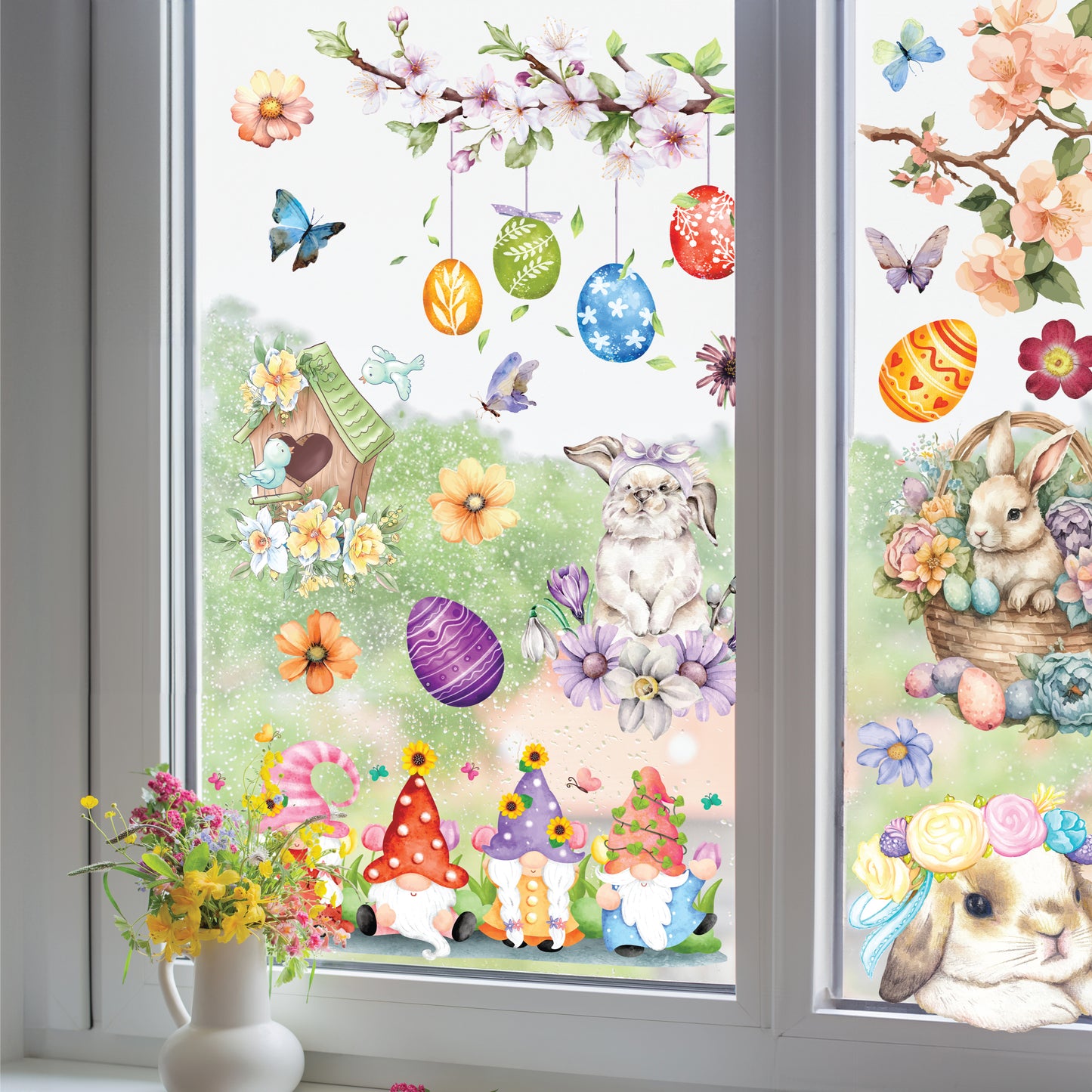 WSW6020 - Easter Bunny Watercolour Window Clings