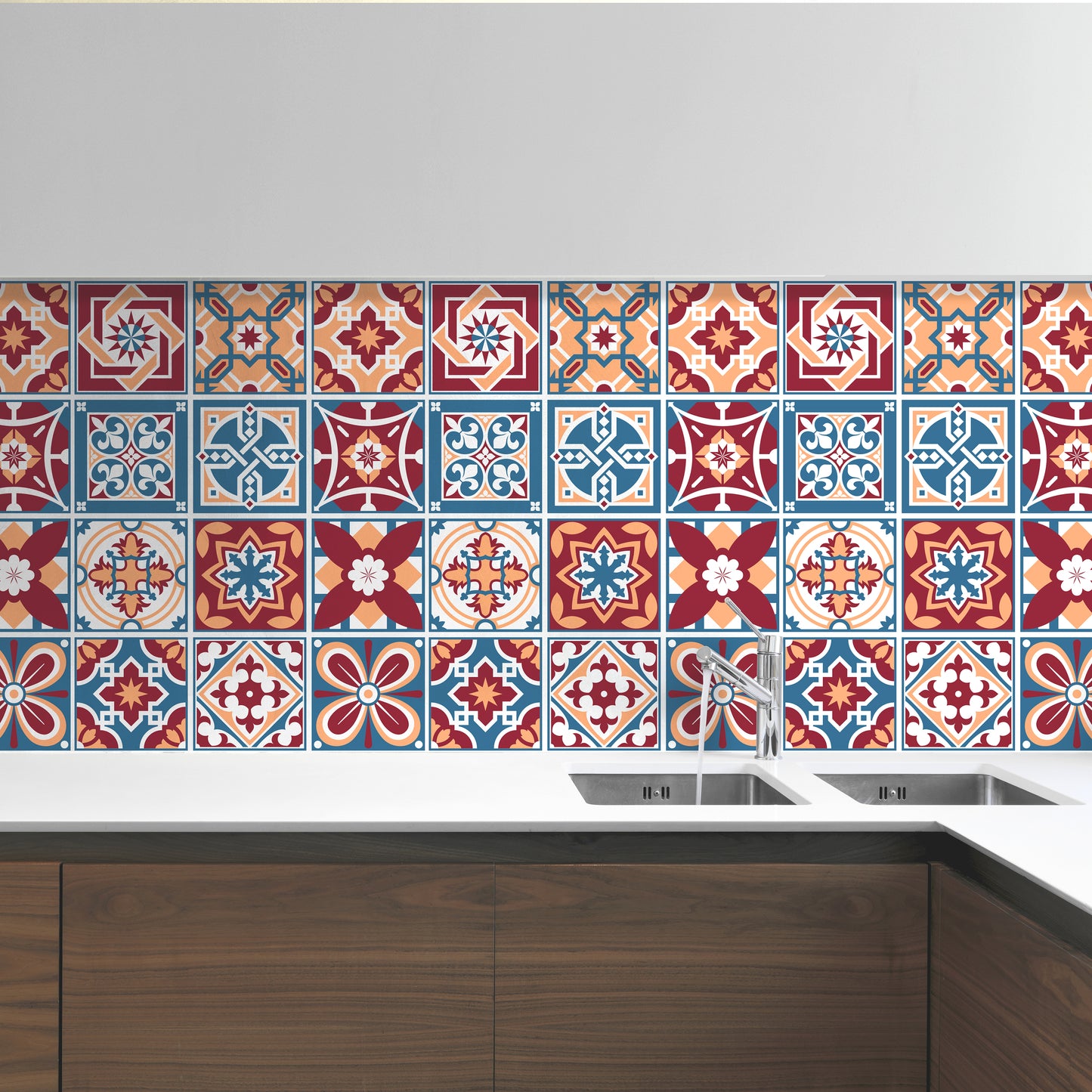 WT1505 - Westminster Tiles Wall Stickers 15 cm x 15 cm - 24 pcs.