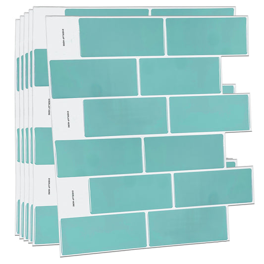 Capri Sea Glossy Glossy 3D Sticker Tile 30.5 x 30.5cm - 6 pcs