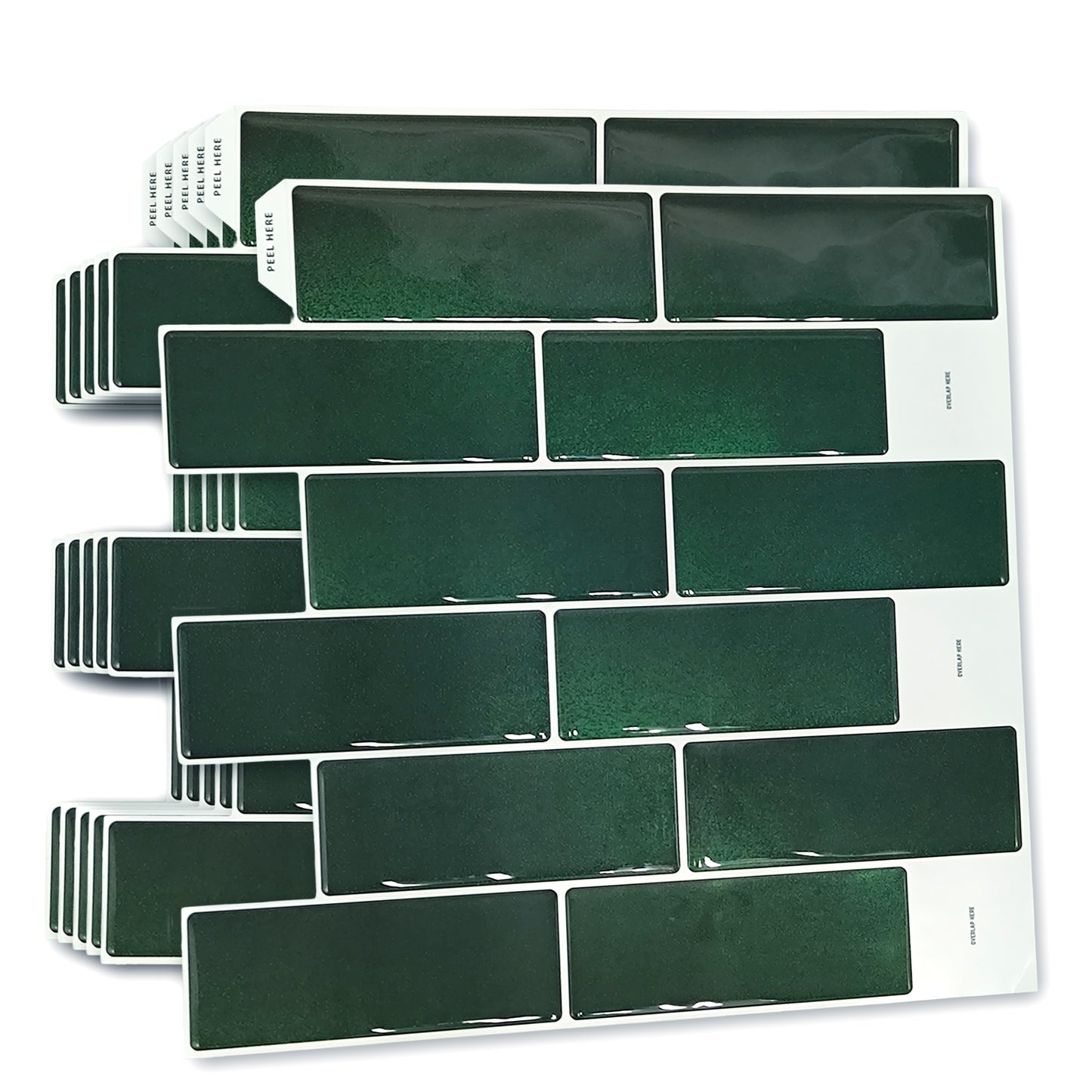 Green Stone Classic Blend 3D Sticker Tile 12 x 12 inches / 30.5 x 30.5 cm - 6pcs in a pack