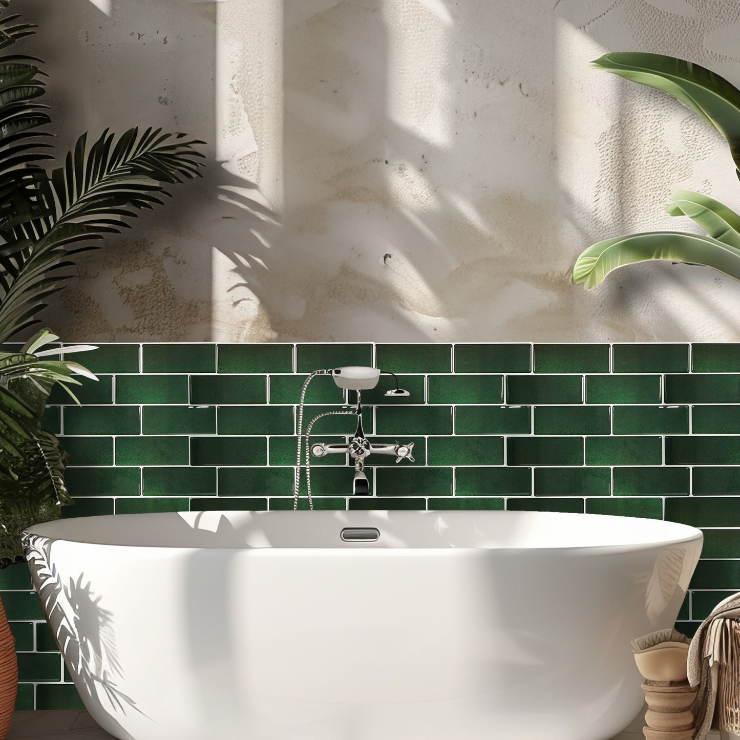 Green Stone Classic Blend 3D Sticker Tile 12 x 12 inches / 30.5 x 30.5 cm - 6pcs in a pack