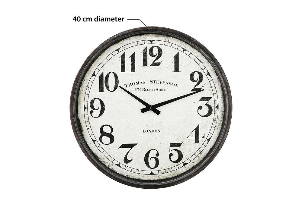 WC2125 - Vintage Metal Wall Clock - 40 cm / 15.7 in