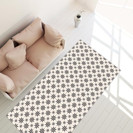 WFM6122 - Alabaster and Pebble Granada Heritage Tiles Rug Mat 120cm x 60 cm
