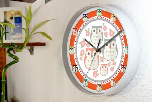 WC2071 - Owls Children Clock - 25 cm / 9.8 in