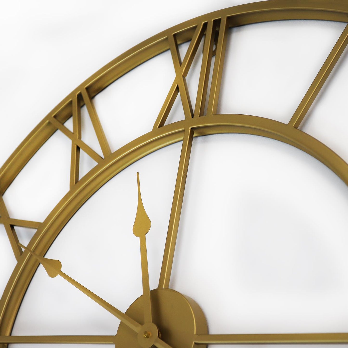WC2131 - Walplus Gold Metal Large Iron Wall Clock - 76 cm / 30 in