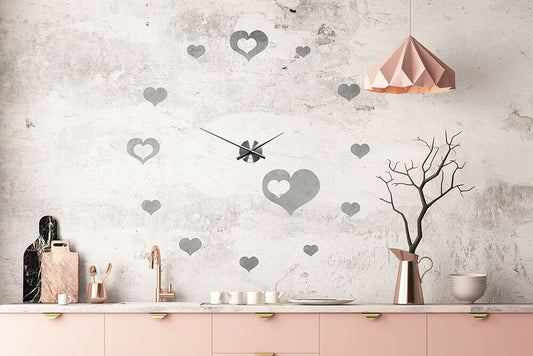 WC2114 - COM - WSM2034 + WC2051 - Hearts Mirror Wall Clock