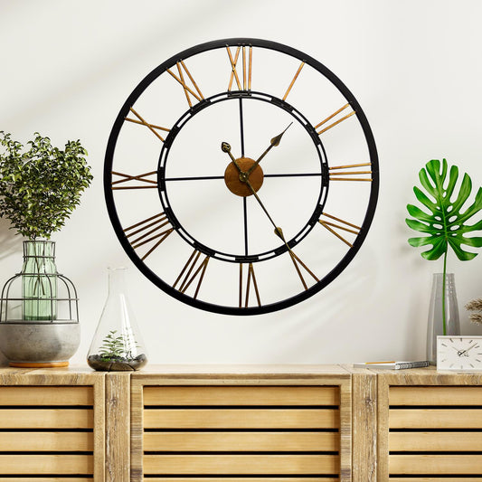 WC2085 - Greenwich Roman Iron Clock - 70 cm / 27.5 in