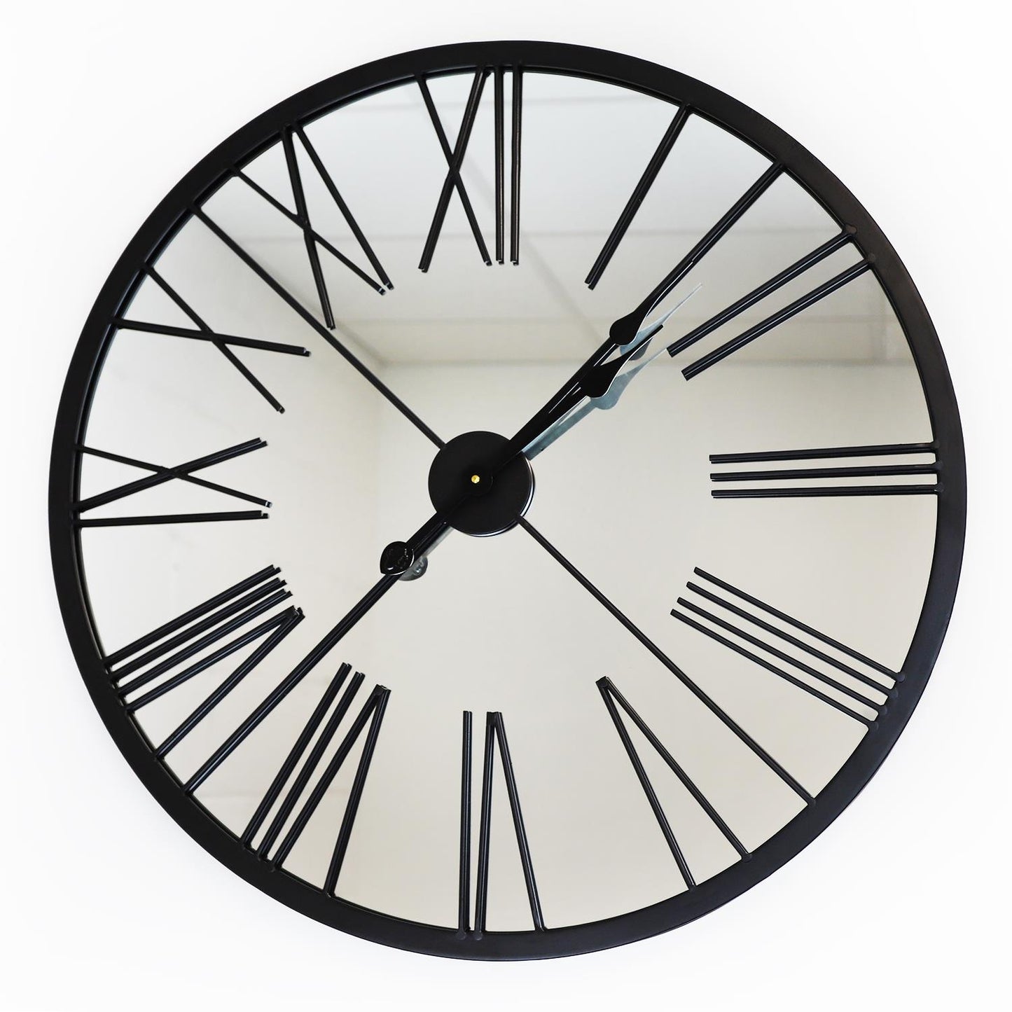 WC2133 - Walplus Rustic Metal Mirror Wall Clock - 70 cm / 27.5 in