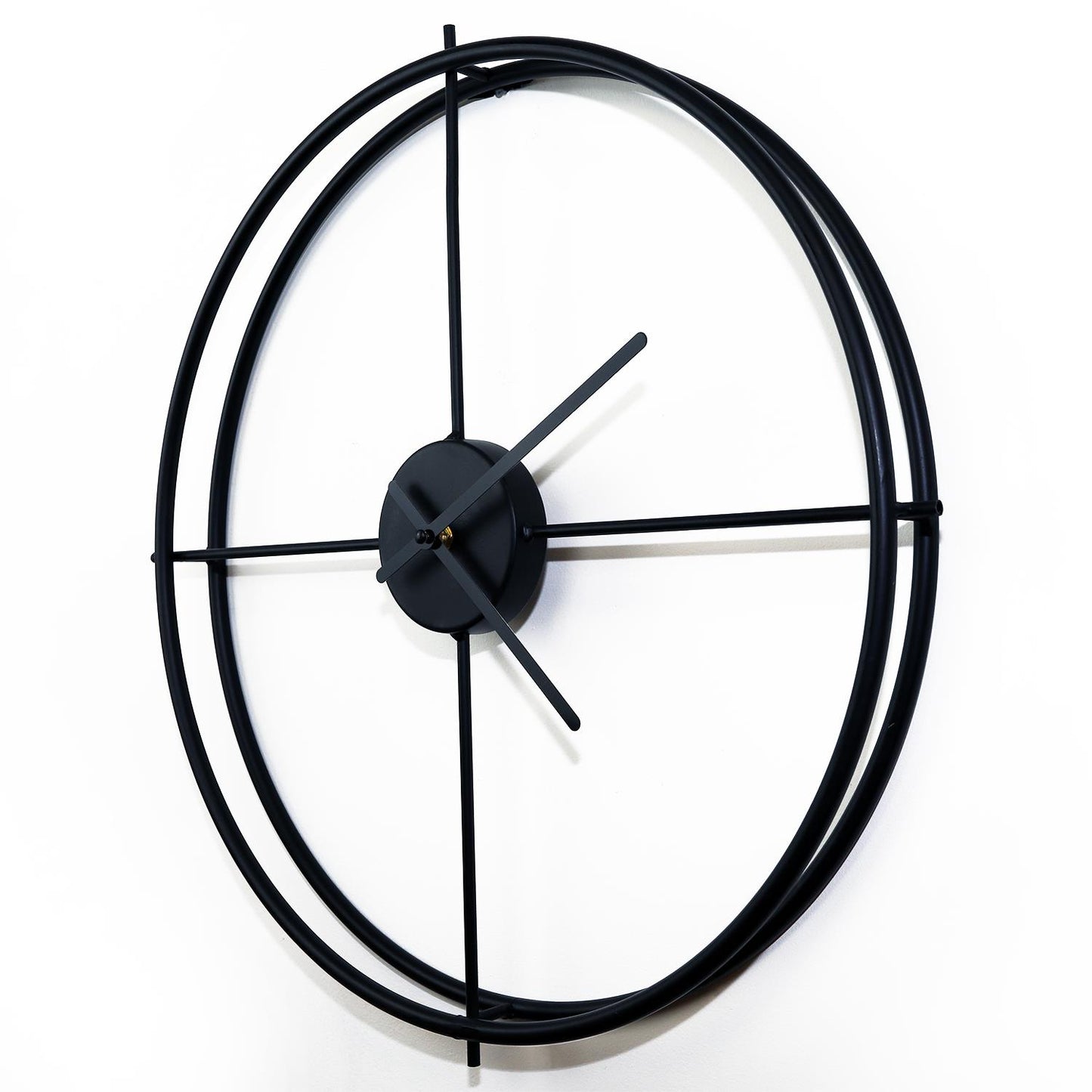 WC2138 - Black Larry's Minimalist Iron Wall Clock - 50 cm / 19.7 in