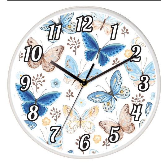 WC2079 - Vintage Butterflies Children Clock - 25 cm / 9.8 in