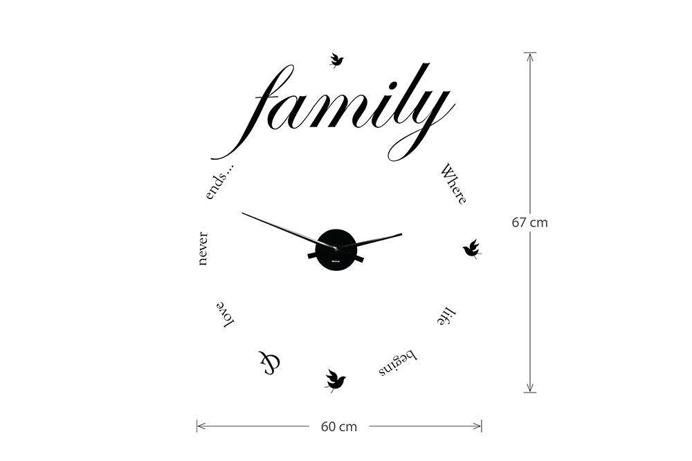 WC2104 - COM - WS3023 + WC2050 - Family Life Quote Wall Clock