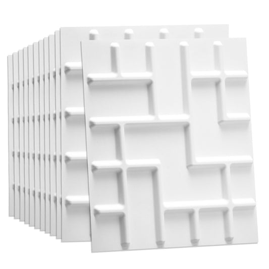 W3DP0012 - GA-WA16 Tetris Eco Friendly 3D Wall Panels Decorative Tiles - 50x50 cm - 12 Boards (for 3 sqm2)
