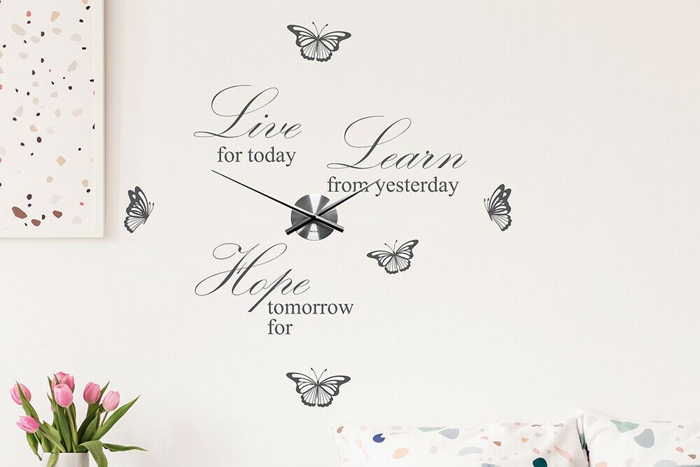 WC2105 - COM - WS3024G + WC2051 - Live Learn Hope Quote Wall Clock