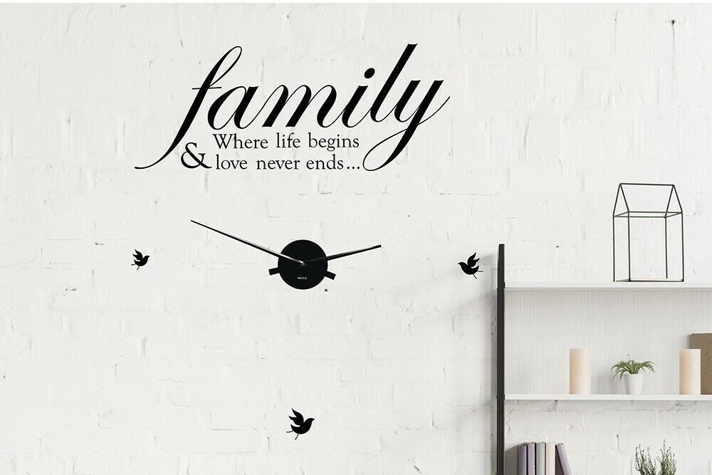 WC2104 - COM - WS3023 + WC2050 - Family Life Quote Wall Clock