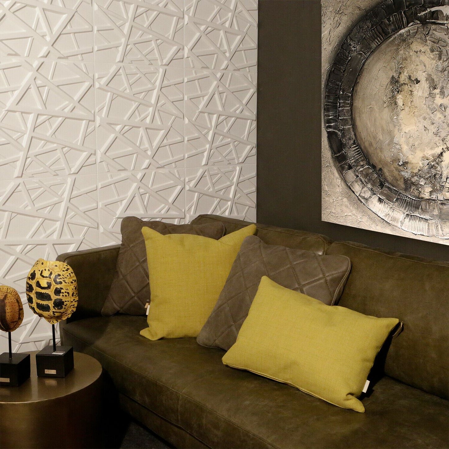 W3DP0018 - GA-WA26 Olivia Eco Friendly 3D Wall Panels Decorative Tiles - 50x50 cm - 12 Boards (for 3 sqm2)