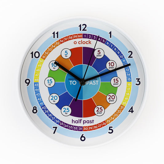 WC2121 - Colourful Kids Clock Learning - 25 cm / 9.8 in