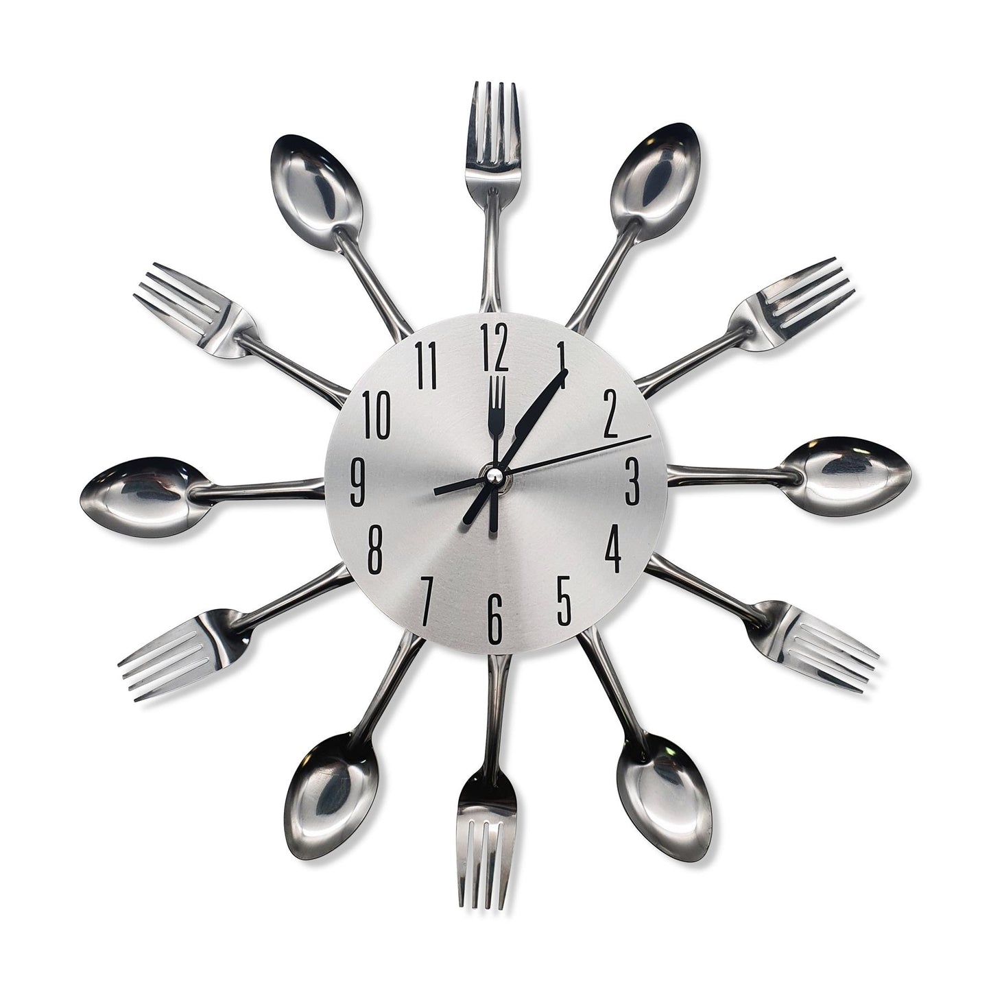 WC2045CU - Silver Cutlery Clock