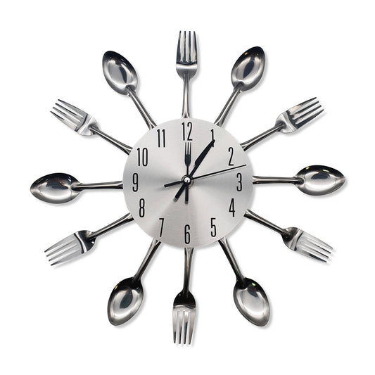 WC2045CU - Silver Cutlery Clock