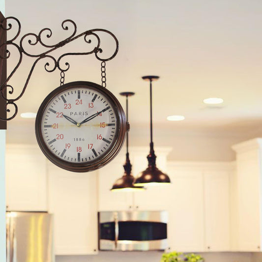 WC2045DS - Double Sides Iron Wall Clock