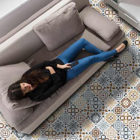 WFS6004 - Azulejo Tiles Floor Sticker 120cm x 60 cm