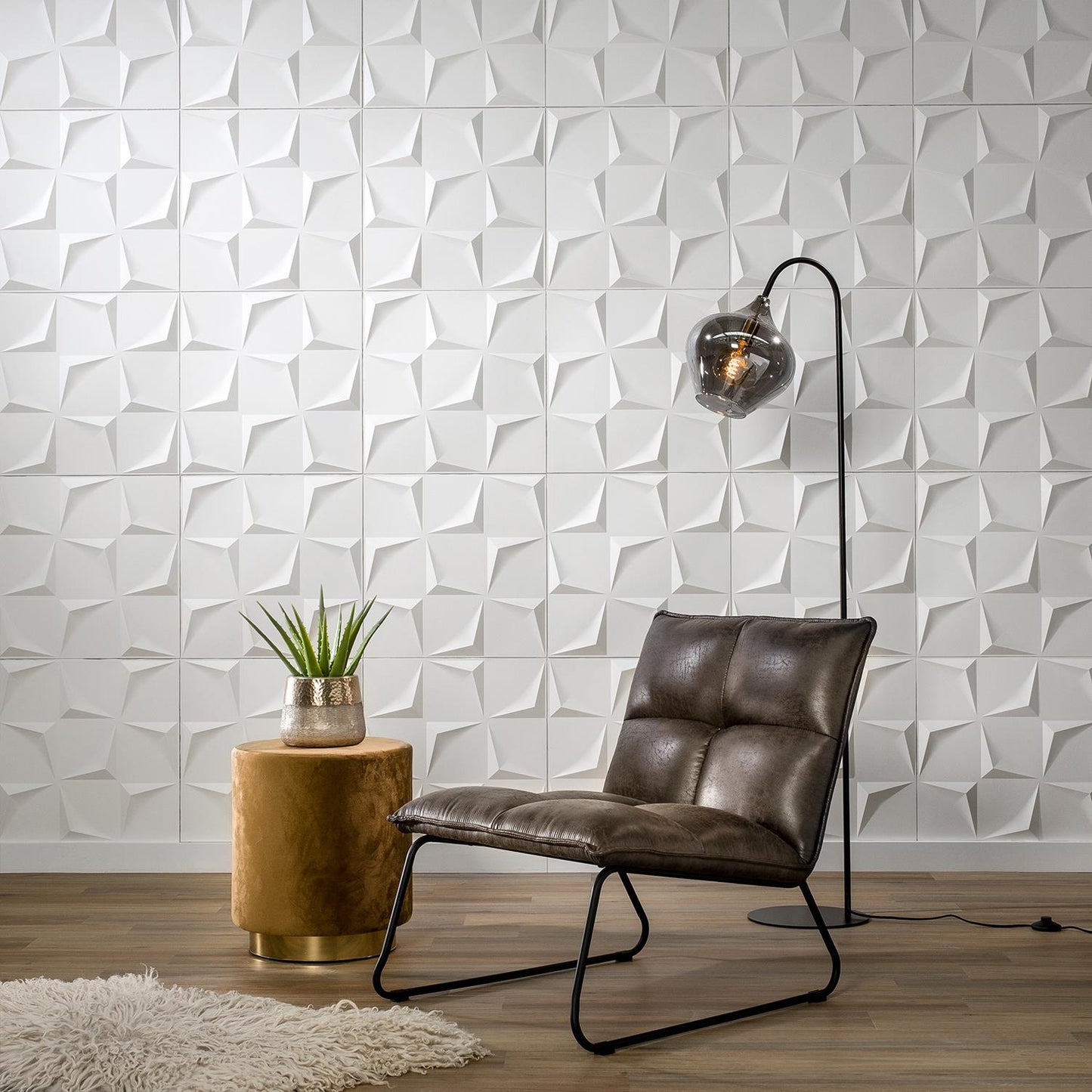 W3DPGAWA28 - Beau Eco Friendly 3D Wall Panels Decorative Tiles - 50x50 cm - 12 Boards (for 3 sqm2)