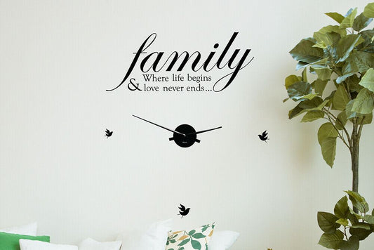 WC2104 - COM - WS3023 + WC2050 - Family Life Quote Wall Clock