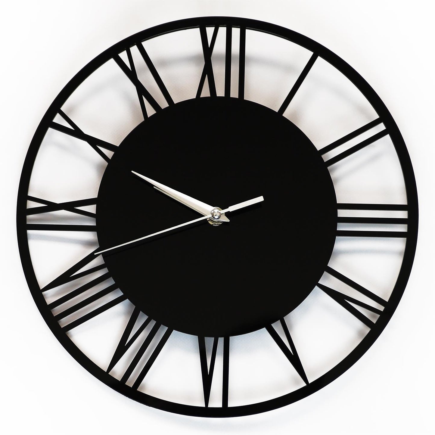 WC2134 - Acrylic Gloss Roman Wall Clock Black - 30 cm / 11.8 in