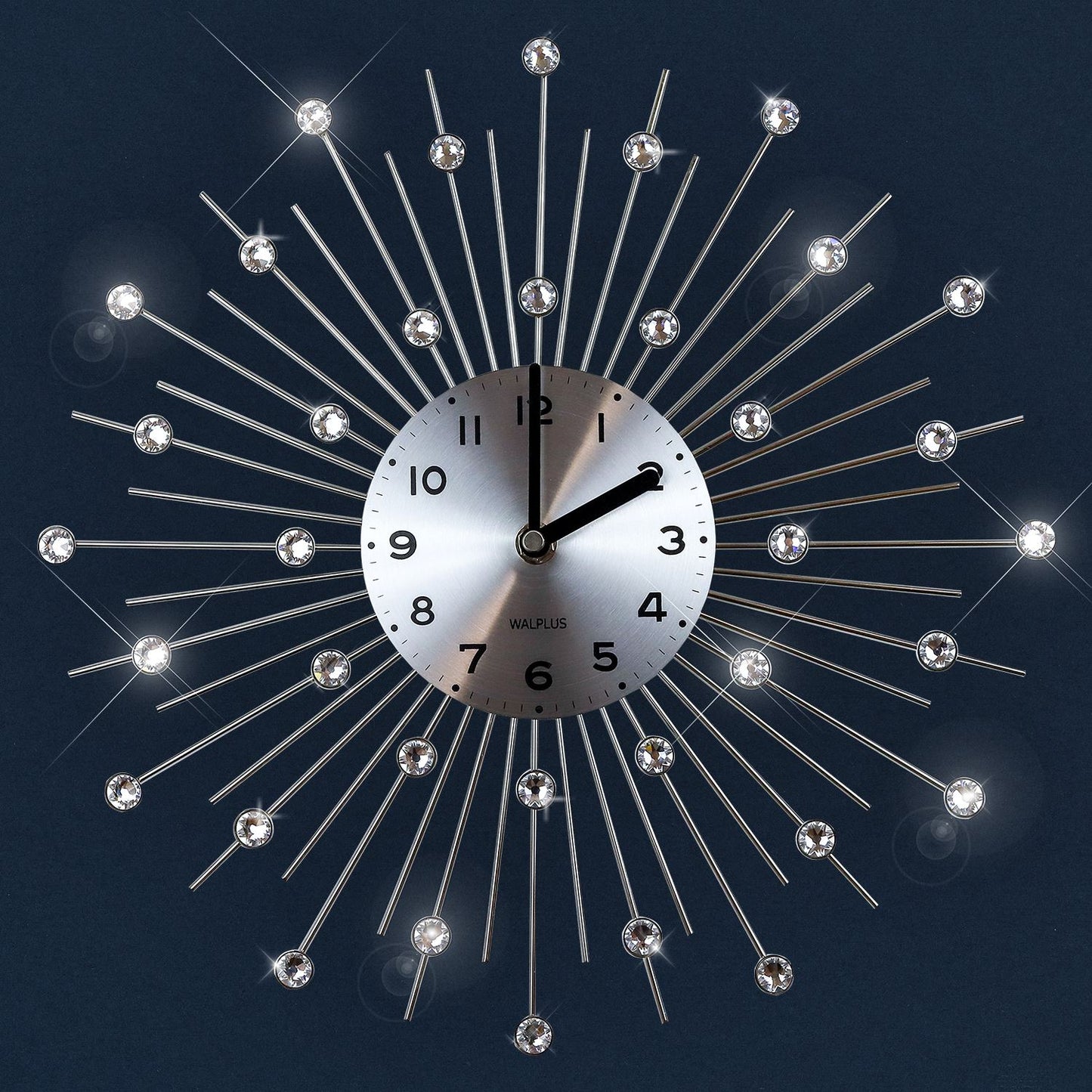 WC2135 - Peacock Crystal Clock with Swarovski Elements - 33 cm / 13 in