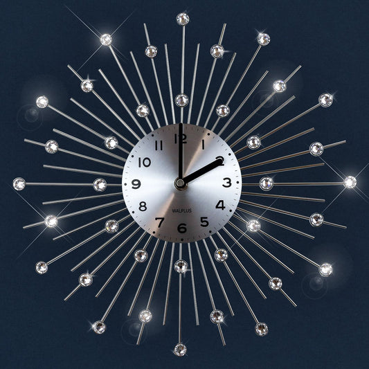 WC2135 - Peacock Crystal Clock with Swarovski Elements - 33 cm / 13 in