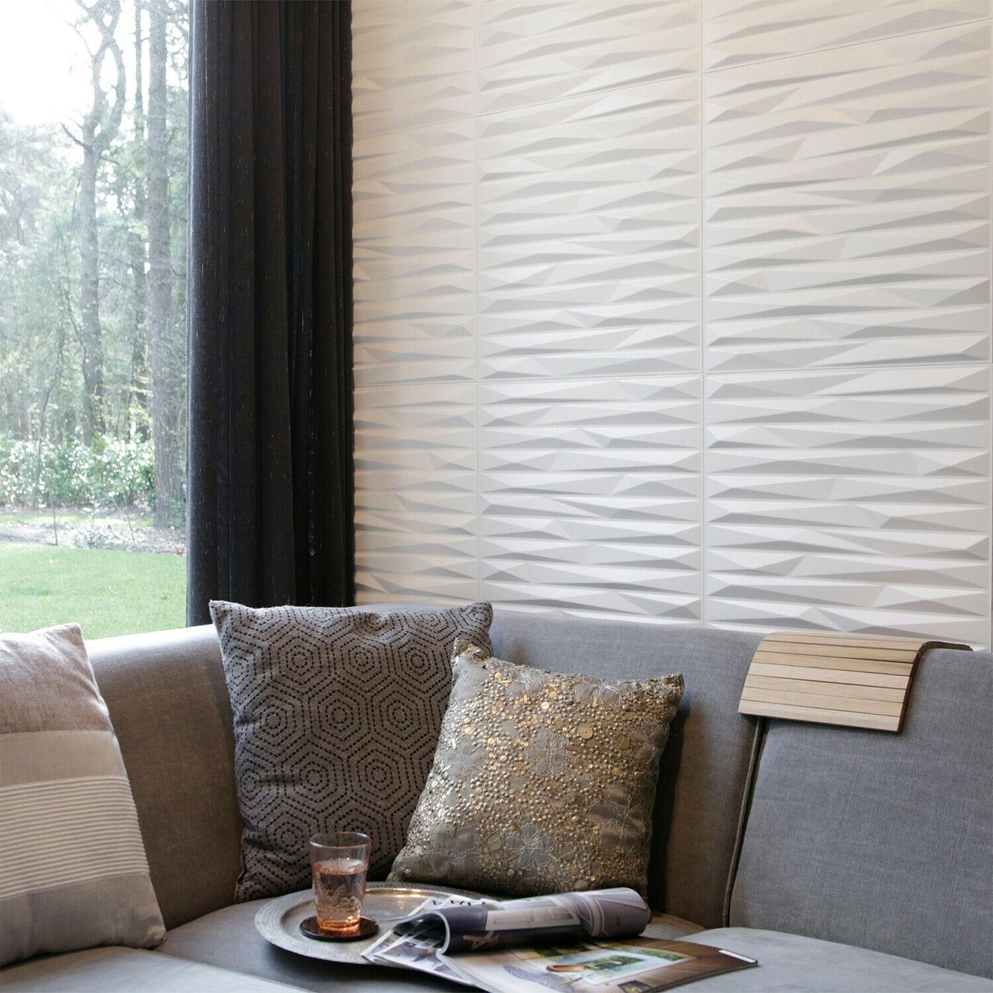 W3DP0017 - GA-WA24 Valeria Eco Friendly 3D Wall Panels Decorative Tiles - 50x50 cm - 12 Boards (for 3 sqm2)